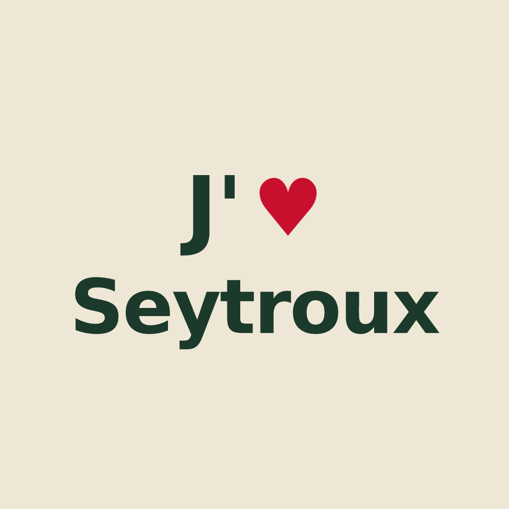 Tote bag personnalisé Seytroux — design J'aime Seytroux