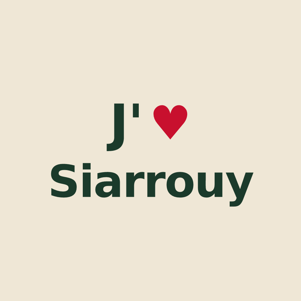 Tote bag personnalisé Siarrouy — design J'aime Siarrouy