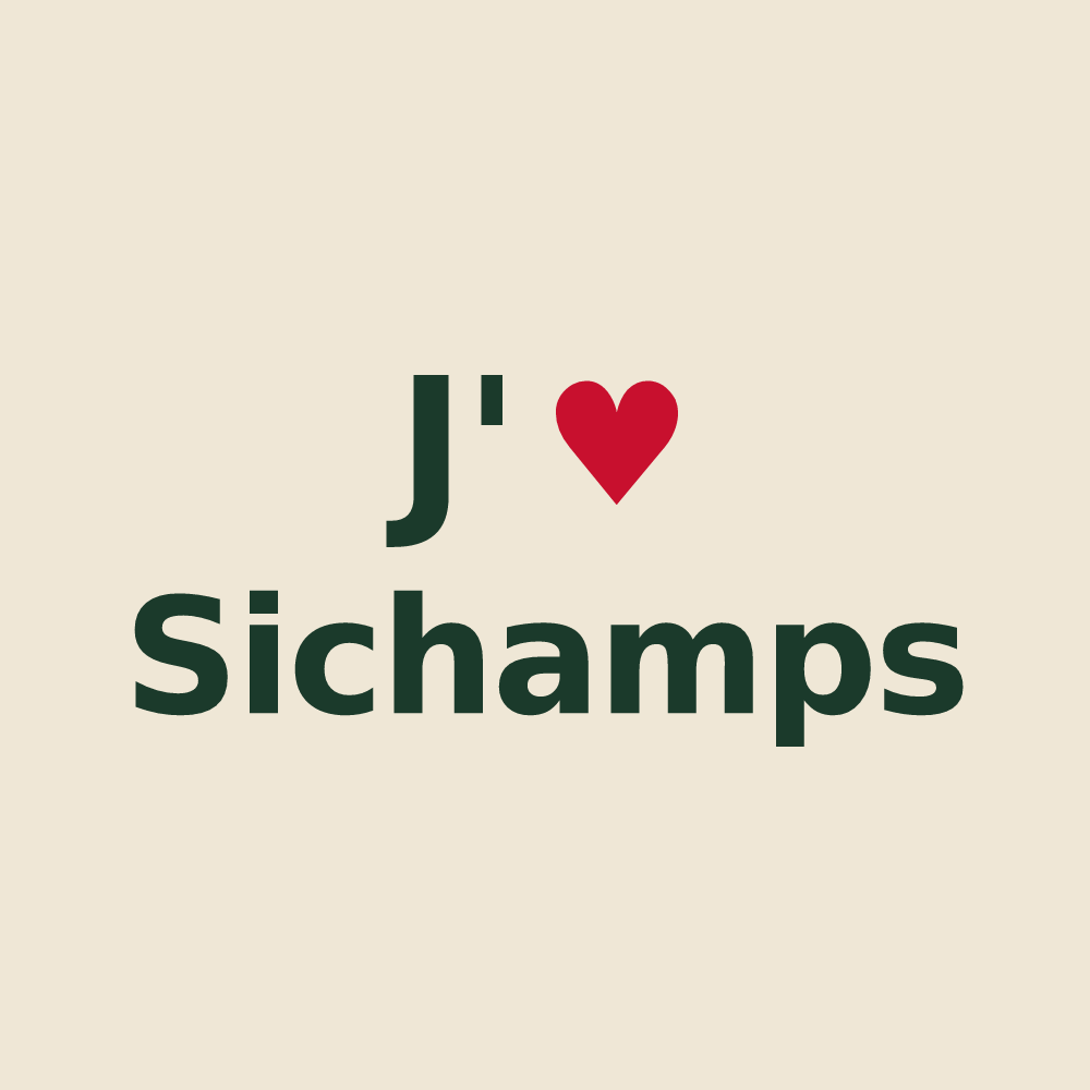 Tote bag personnalisé Sichamps — design J'aime Sichamps