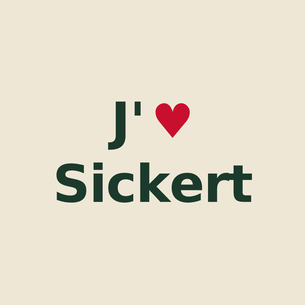 Tote bag personnalisé Sickert — design J'aime Sickert