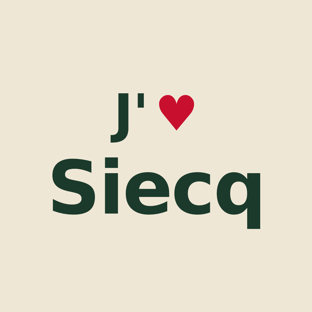 Tote bag personnalisé Siecq — design J'aime Siecq