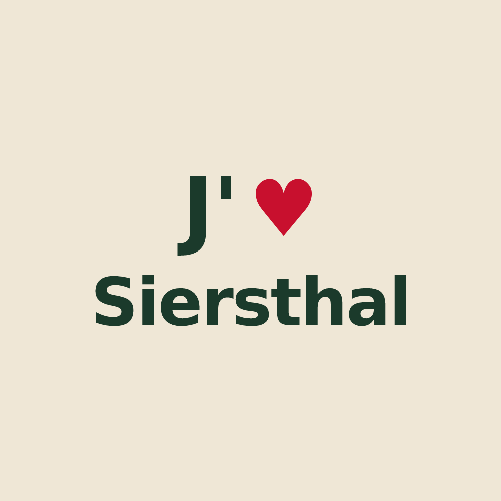 Tote bag personnalisé Siersthal — design J'aime Siersthal