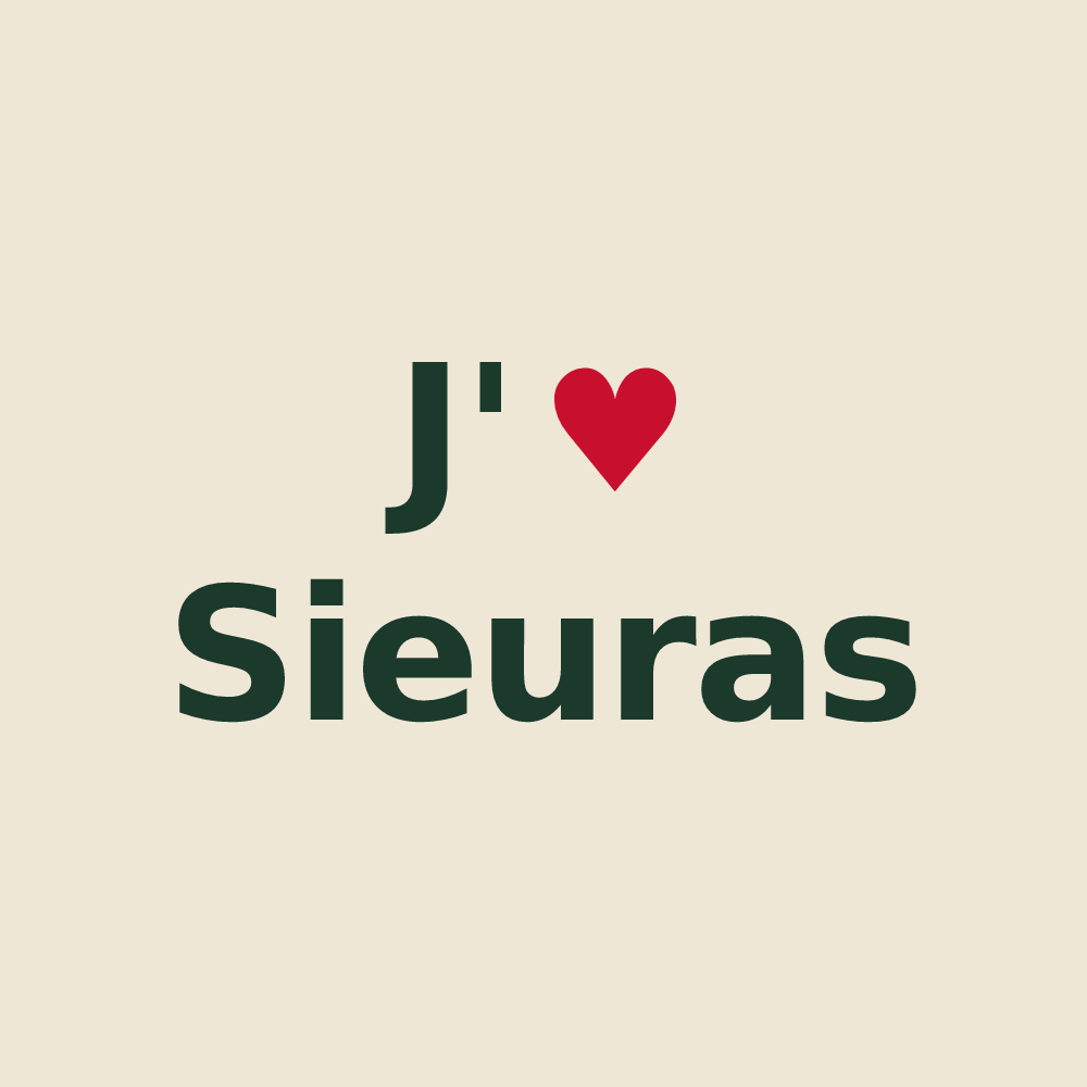 Tote bag personnalisé Sieuras — design J'aime Sieuras