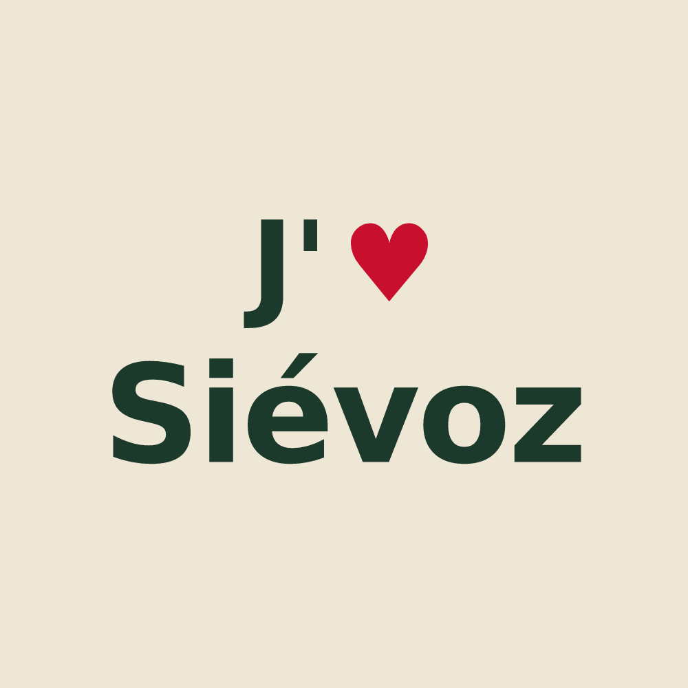 Tote bag personnalisé Siévoz — design J'aime Siévoz