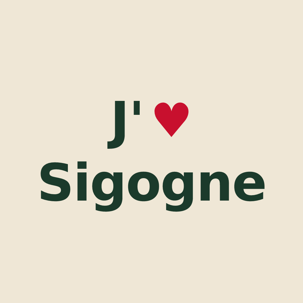 Tote bag personnalisé Sigogne — design J'aime Sigogne