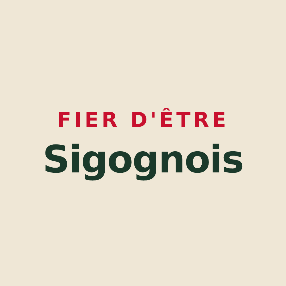 Tote bag « Fier d'être Sigognois » — design pour Sigogne