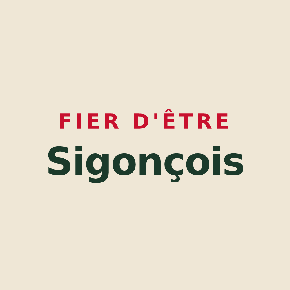 Tote bag « Fier d'être Sigonçois » — design pour Sigonce