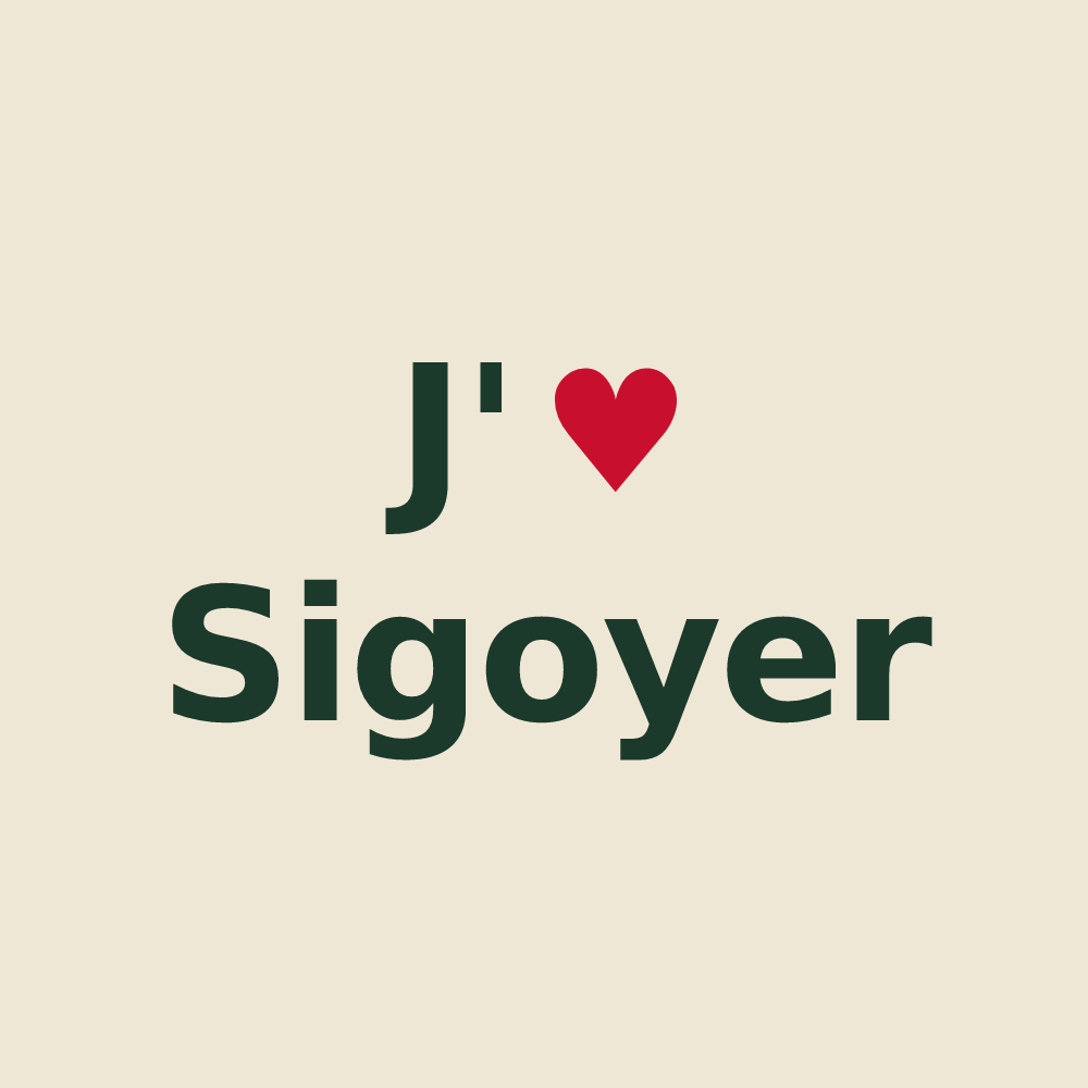 Tote bag personnalisé Sigoyer — design J'aime Sigoyer