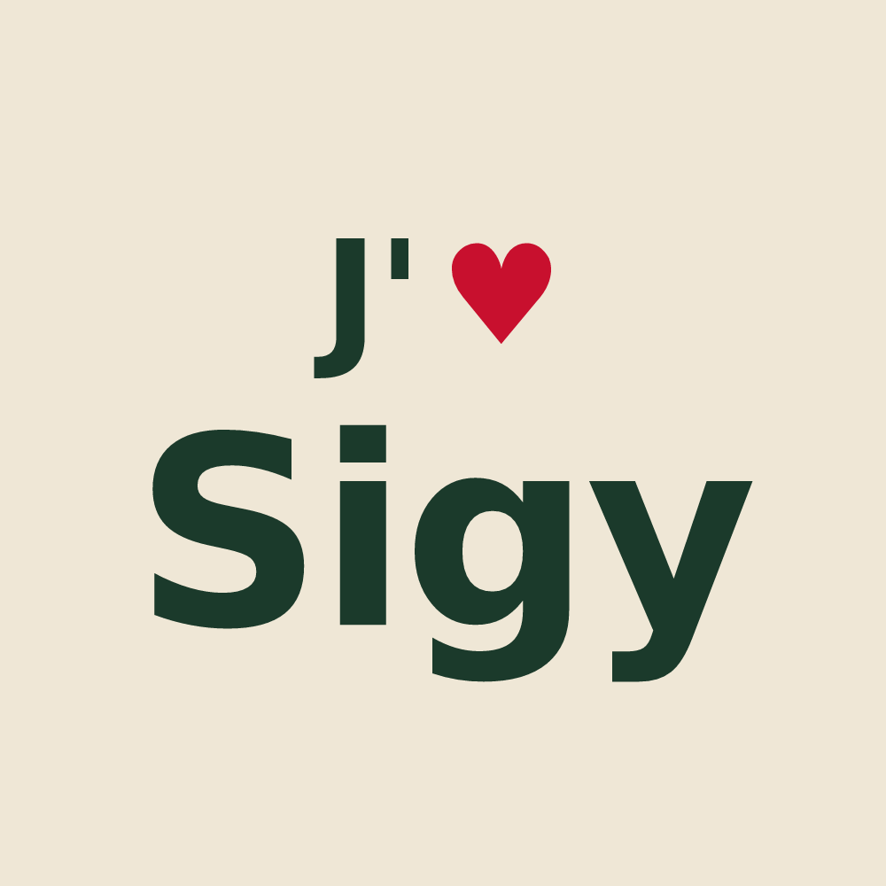 Tote bag personnalisé Sigy — design J'aime Sigy