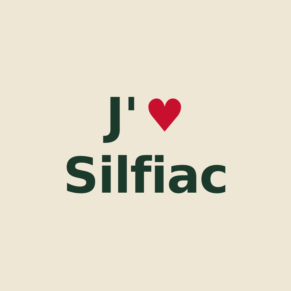 Tote bag personnalisé Silfiac — design J'aime Silfiac