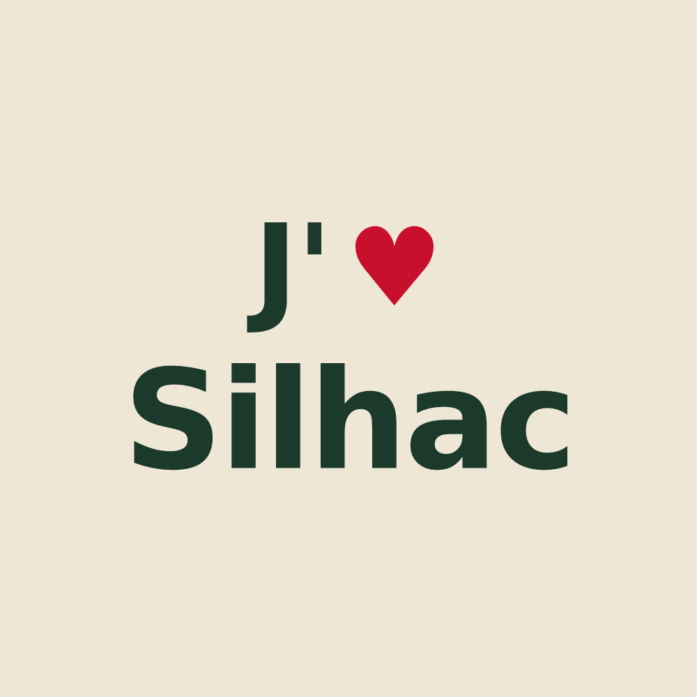 Tote bag personnalisé Silhac — design J'aime Silhac