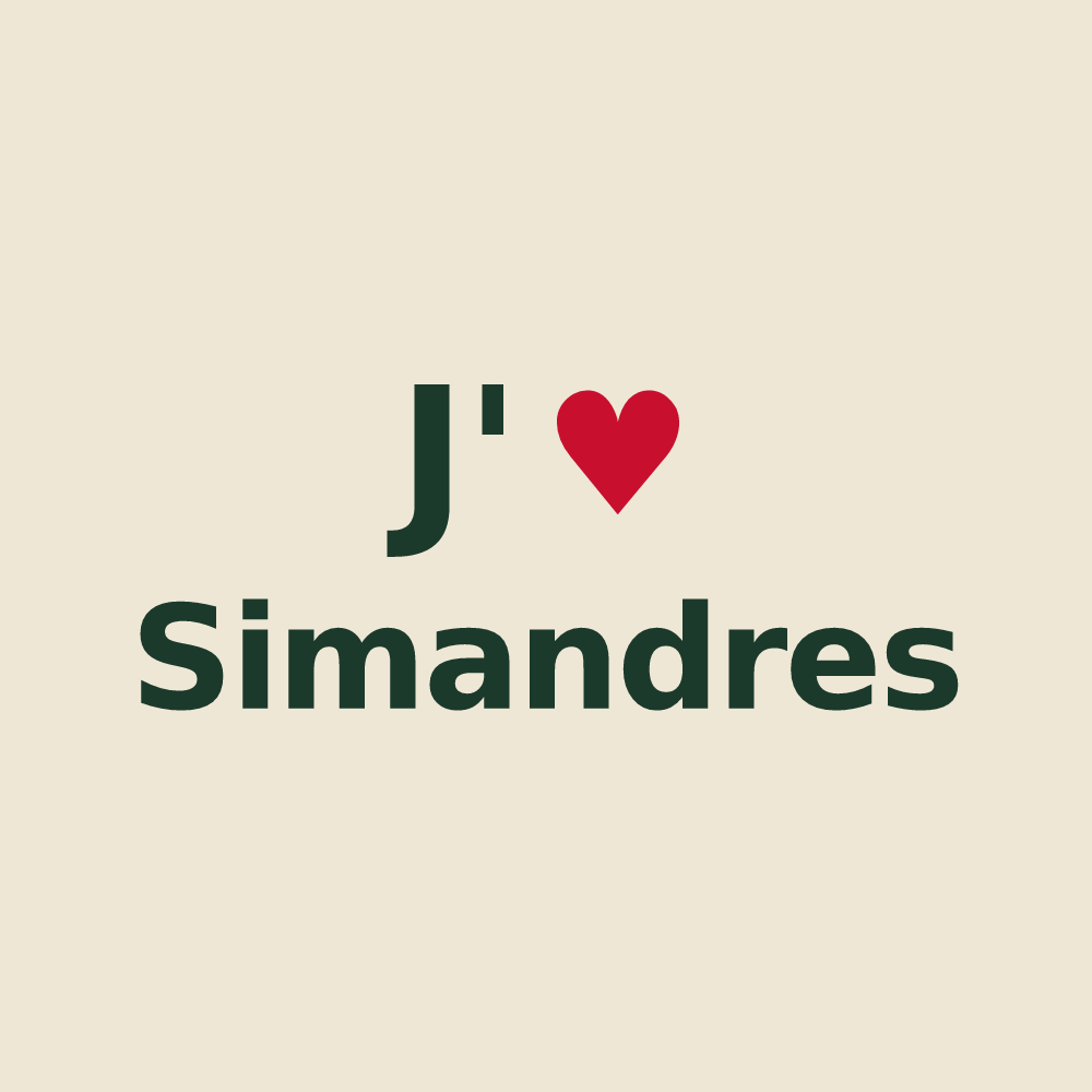 Tote bag personnalisé Simandres — design J'aime Simandres