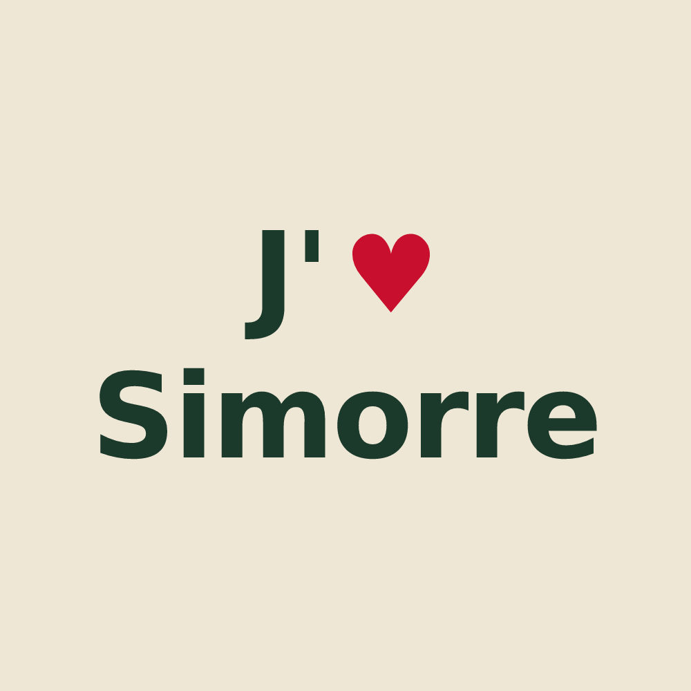 Tote bag personnalisé Simorre — design J'aime Simorre