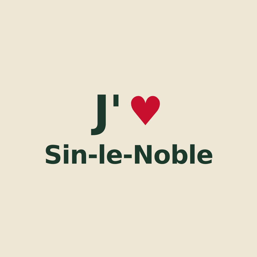 Tote bag personnalisé Sin-le-Noble — design J'aime Sin-le-Noble