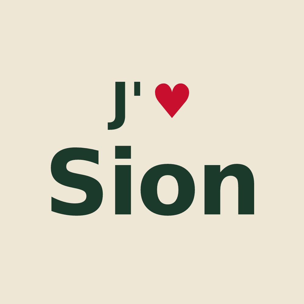 Tote bag personnalisé Sion — design J'aime Sion