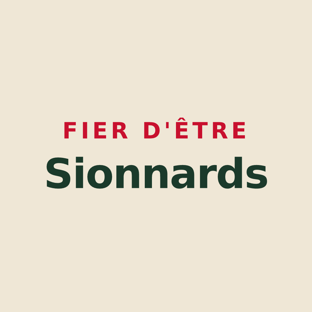 Tote bag « Fier d'être Sionnards » — design pour Sionne