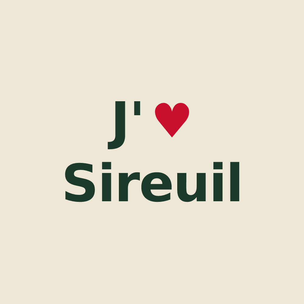 Tote bag personnalisé Sireuil — design J'aime Sireuil
