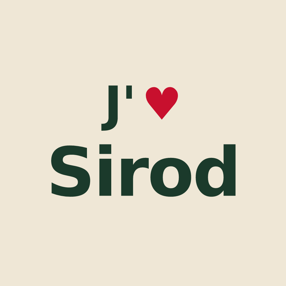 Tote bag personnalisé Sirod — design J'aime Sirod