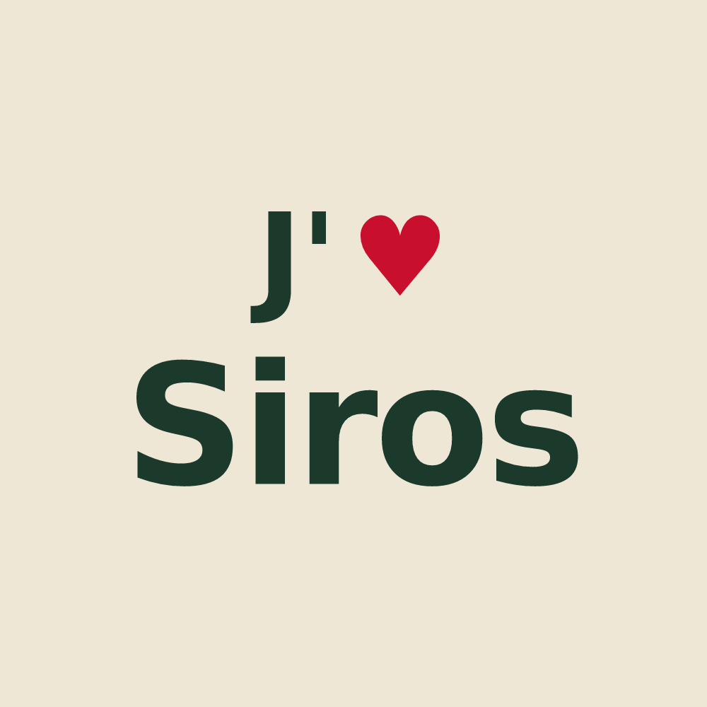 Tote bag personnalisé Siros — design J'aime Siros