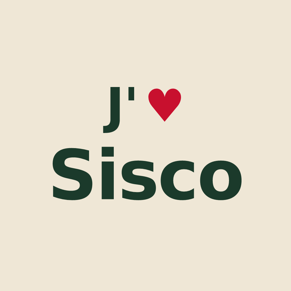 Tote bag personnalisé Sisco — design J'aime Sisco