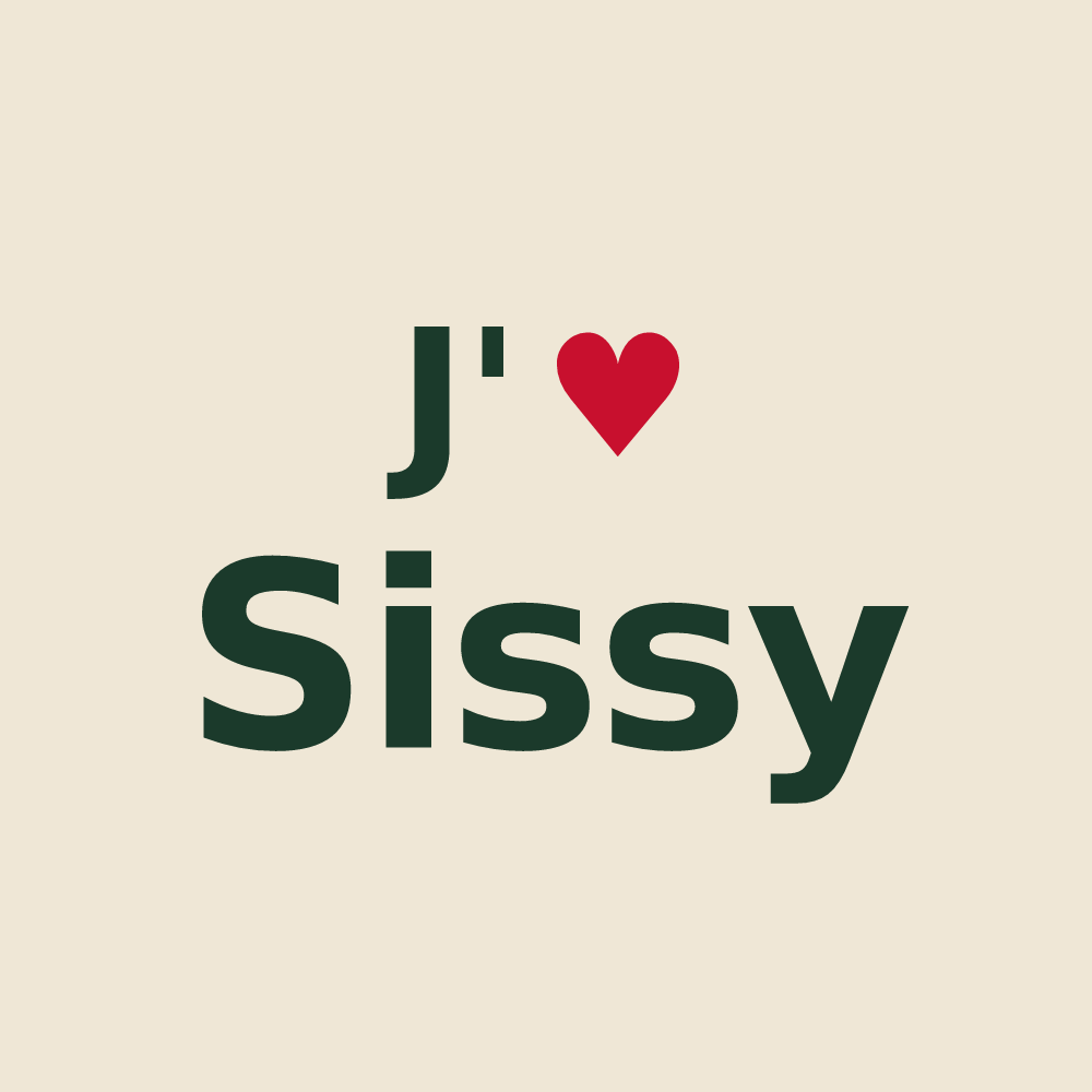 Tote bag personnalisé Sissy — design J'aime Sissy