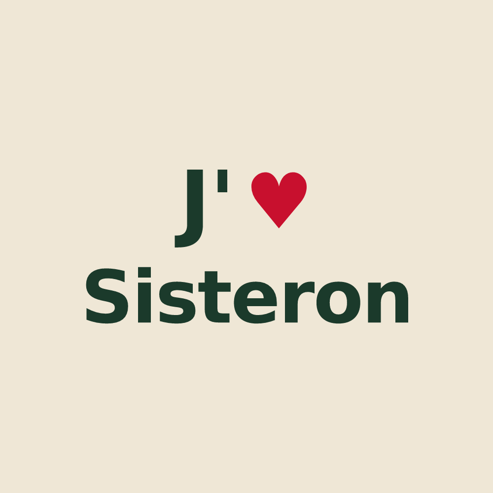 Tote bag personnalisé Sisteron — design J'aime Sisteron