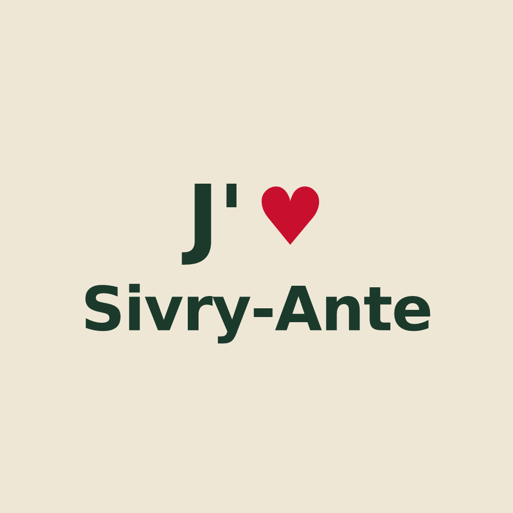Tote bag personnalisé Sivry-Ante — design J'aime Sivry-Ante