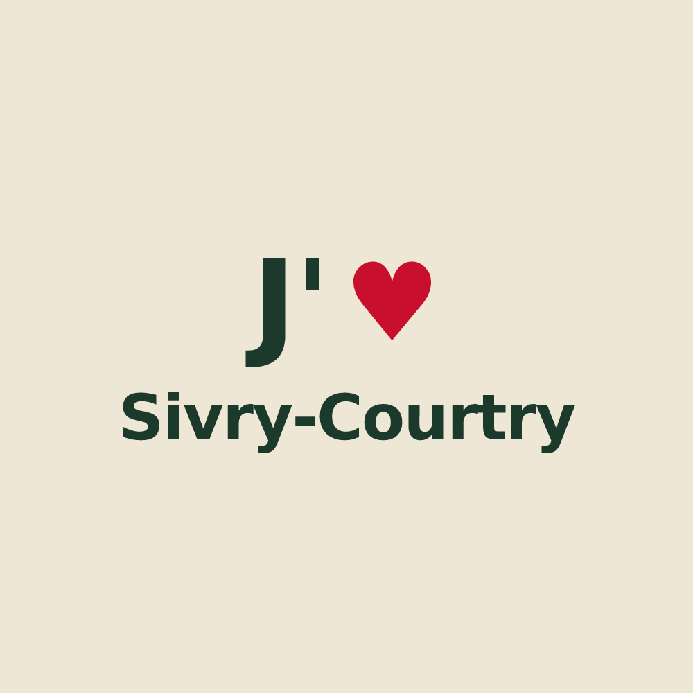Tote bag personnalisé Sivry-Courtry — design J'aime Sivry-Courtry