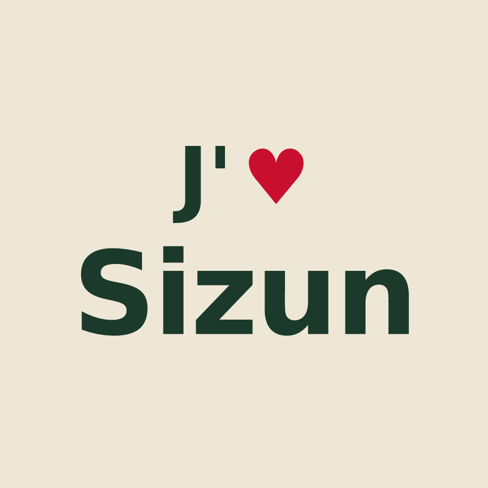 Tote bag personnalisé Sizun — design J'aime Sizun
