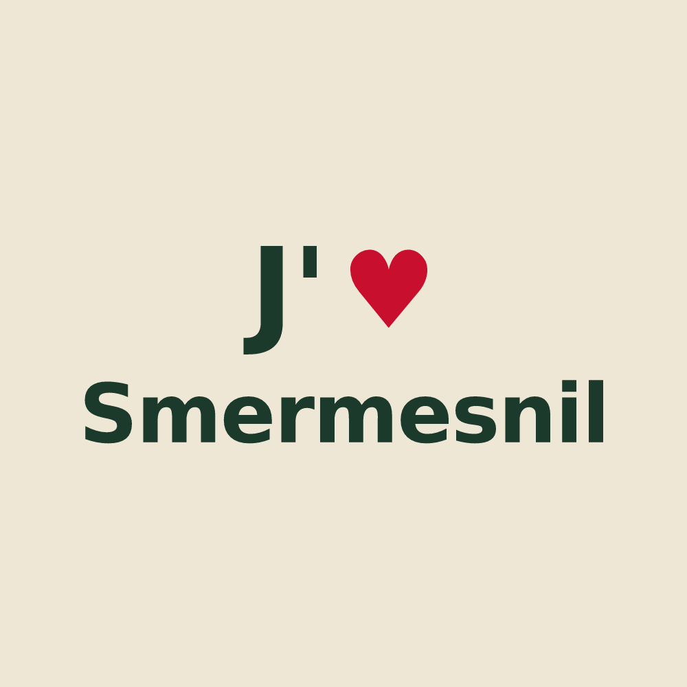 Tote bag personnalisé Smermesnil — design « J'aime Smermesnil » imprimé sur le tote bag