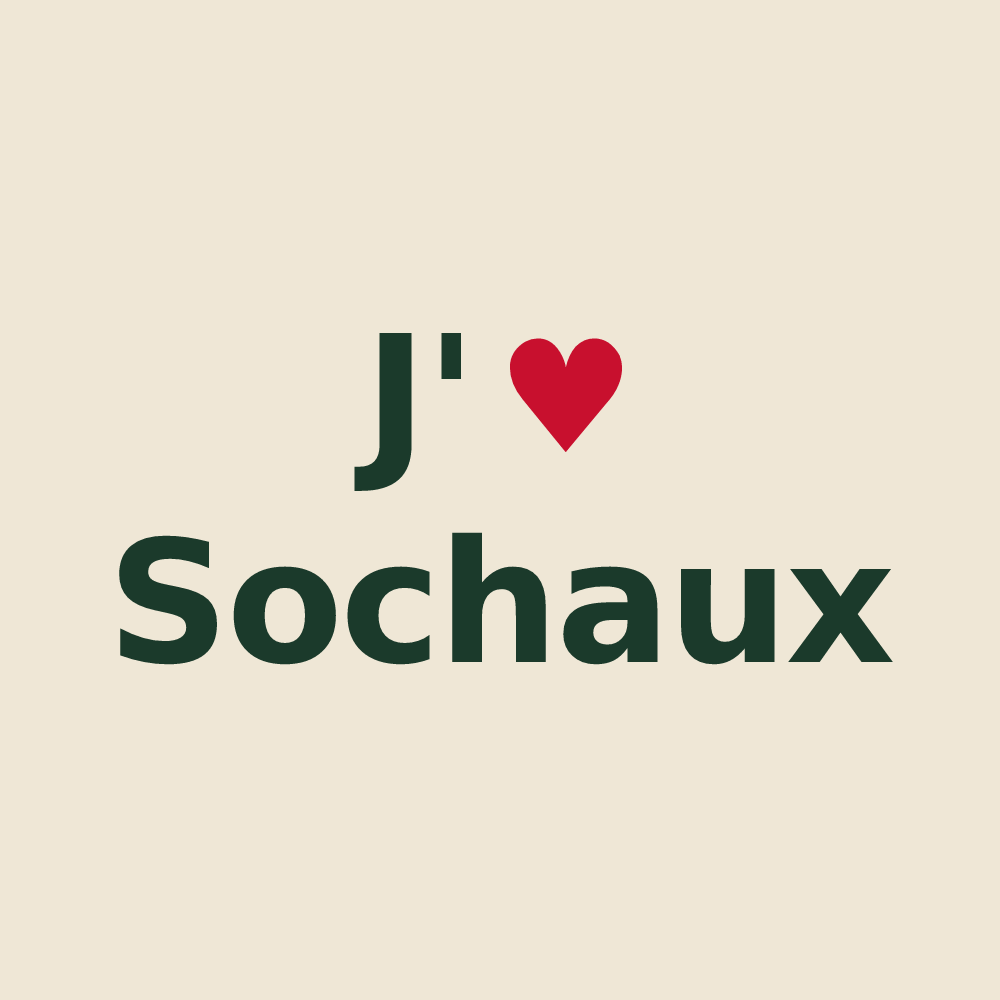 Tote bag personnalisé Sochaux — design « J'aime Sochaux » imprimé sur le tote bag