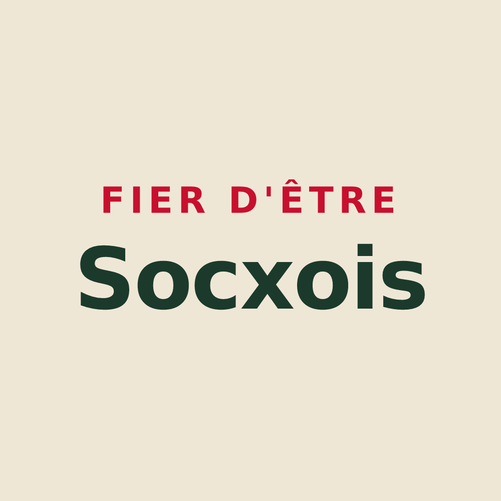 Tote bag « Fier d'être Socxois » — design pour Socx