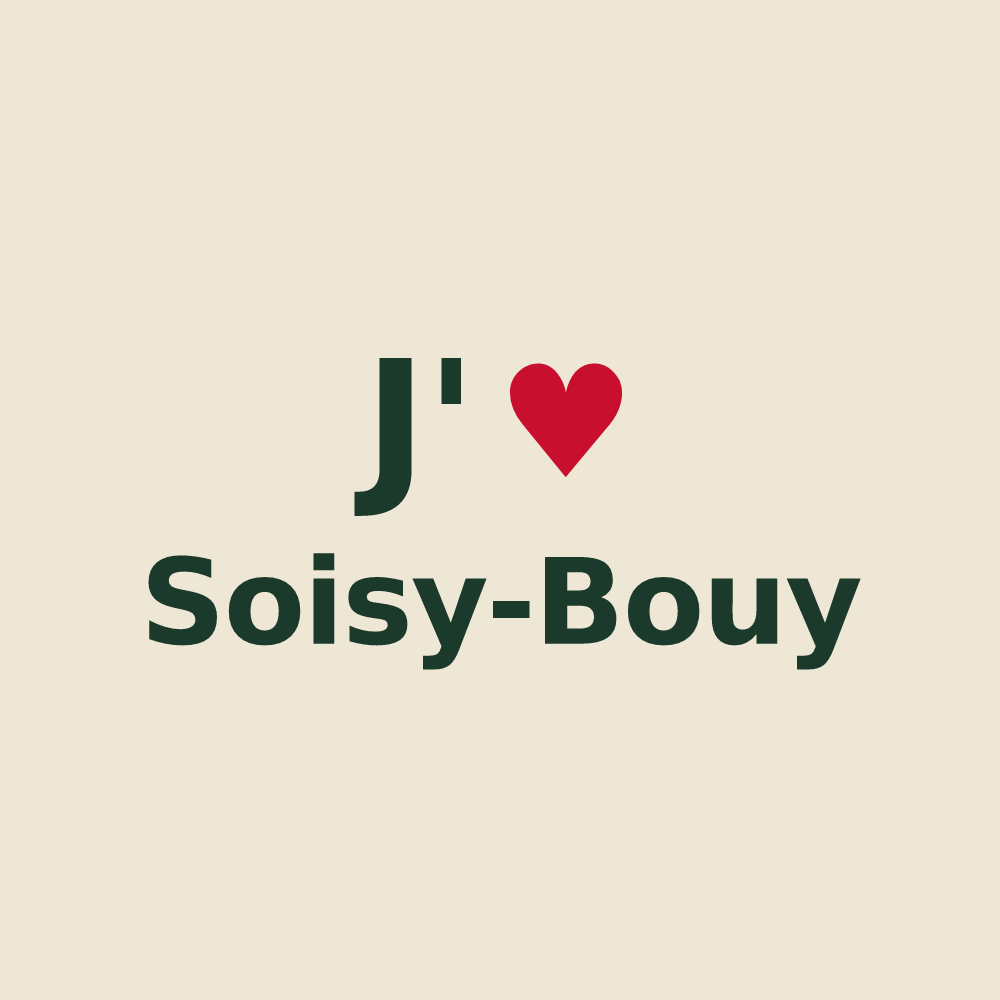 Tote bag personnalisé Soisy-Bouy — design J'aime Soisy-Bouy