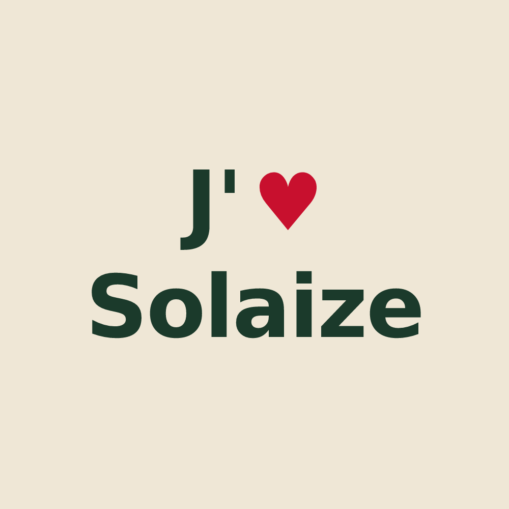 Tote bag personnalisé Solaize — design « J'aime Solaize » imprimé sur le tote bag