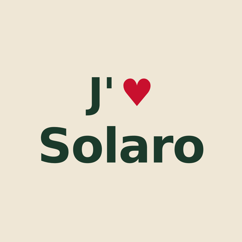 Tote bag personnalisé Solaro — design J'aime Solaro