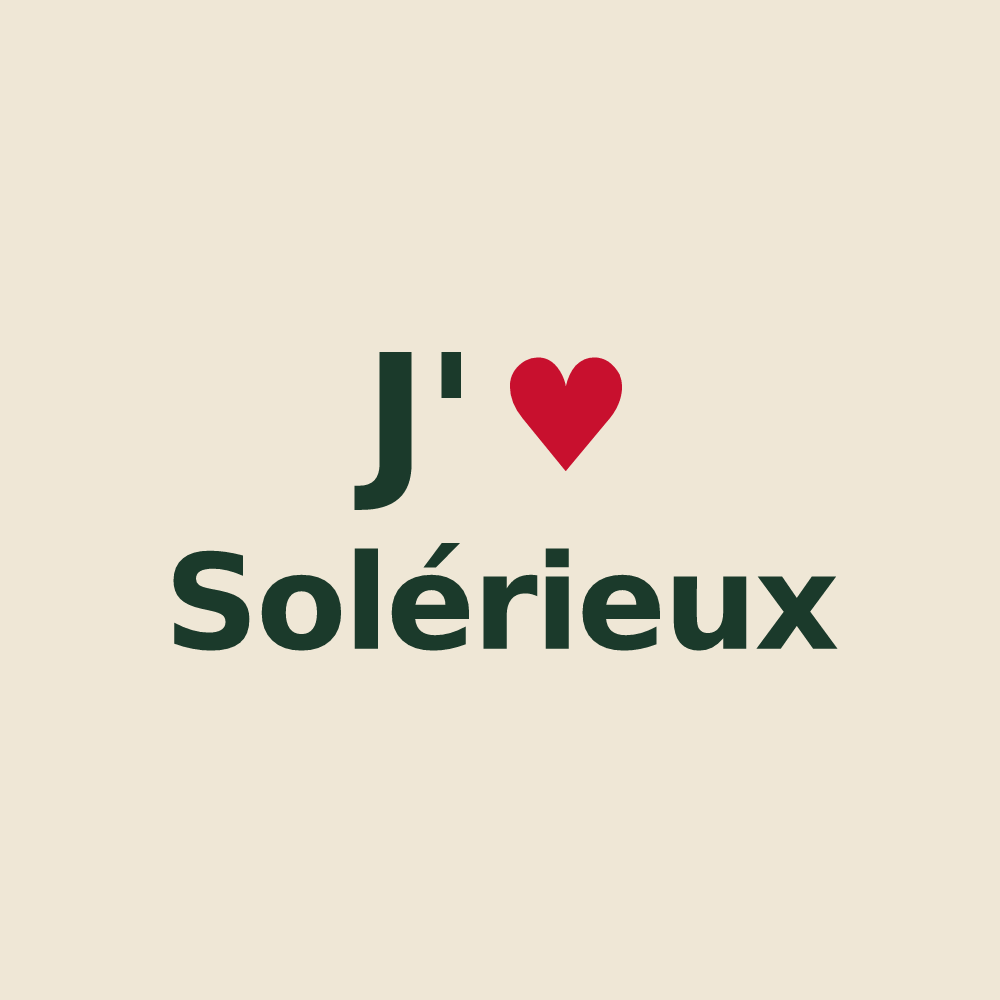 Tote bag personnalisé Solérieux — design J'aime Solérieux