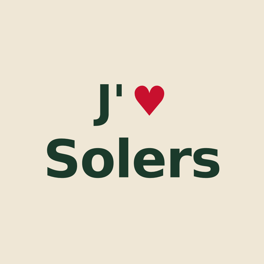 Tote bag personnalisé Solers — design J'aime Solers