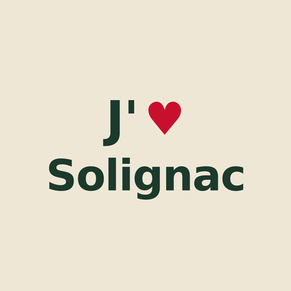 Tote bag personnalisé Solignac — design J'aime Solignac