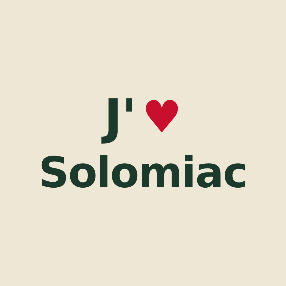 Tote bag personnalisé Solomiac — design J'aime Solomiac