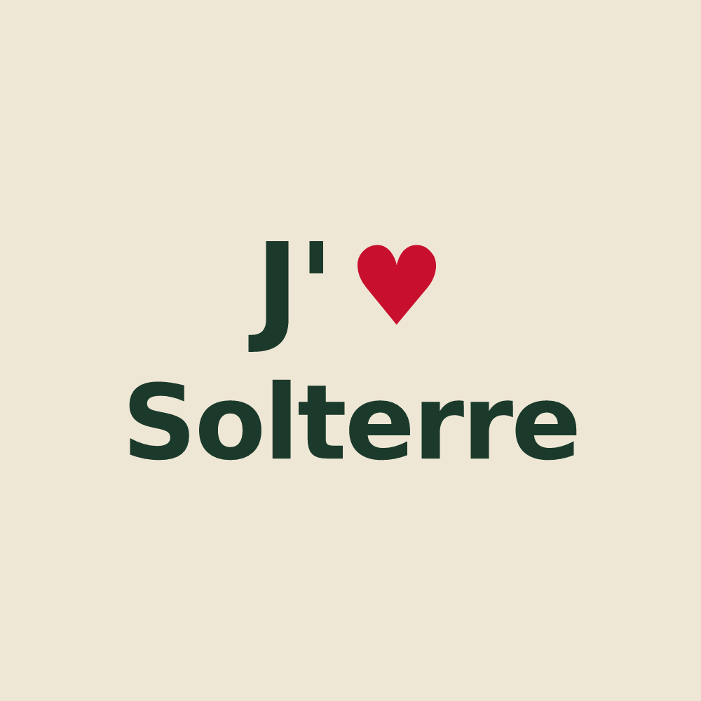 Tote bag personnalisé Solterre — design J'aime Solterre