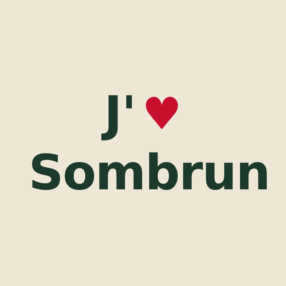 Tote bag personnalisé Sombrun — design J'aime Sombrun