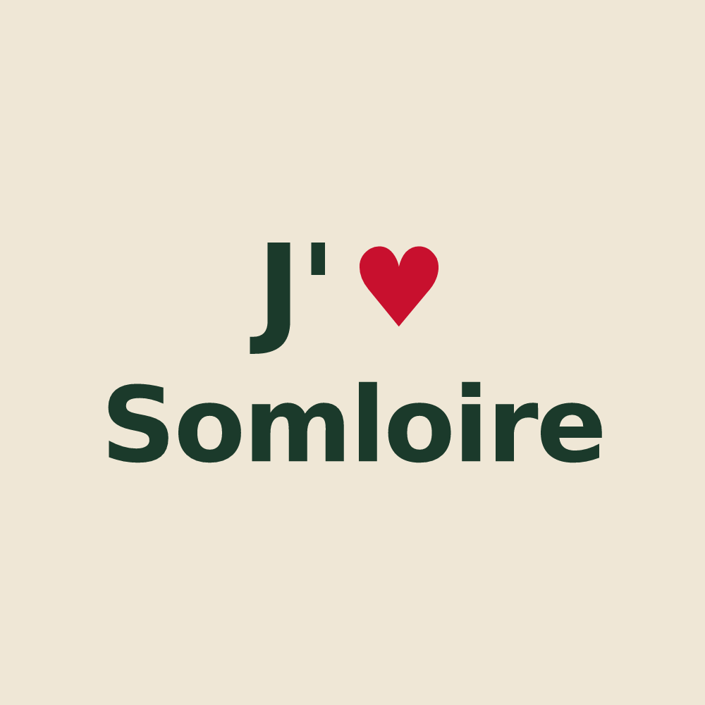 Tote bag personnalisé Somloire — design « J'aime Somloire » imprimé sur le tote bag
