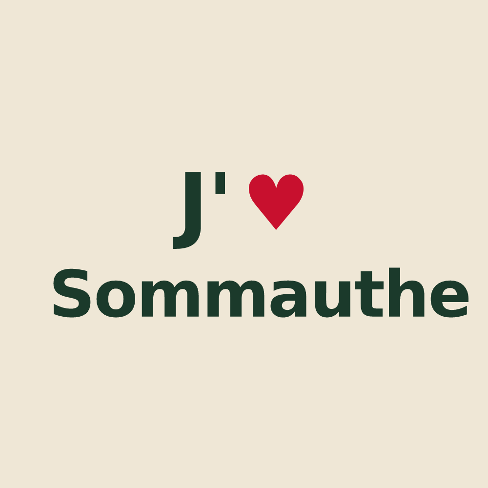Tote bag personnalisé Sommauthe — design J'aime Sommauthe
