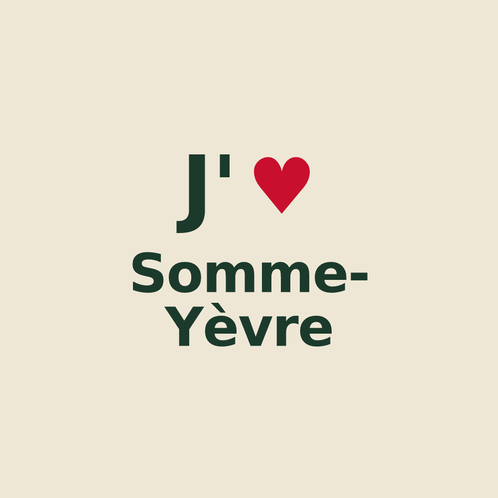 Tote bag personnalisé Somme-Yèvre — design J'aime Somme-Yèvre