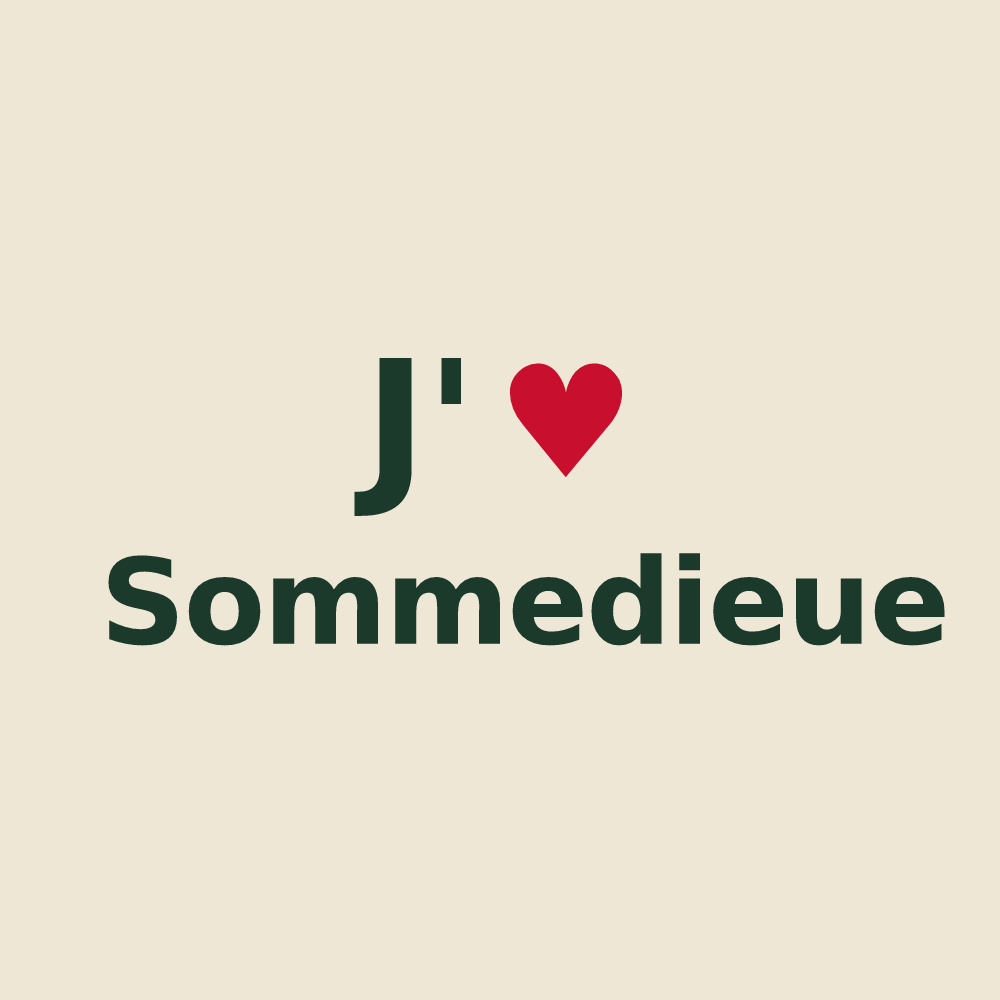 Tote bag personnalisé Sommedieue — design J'aime Sommedieue