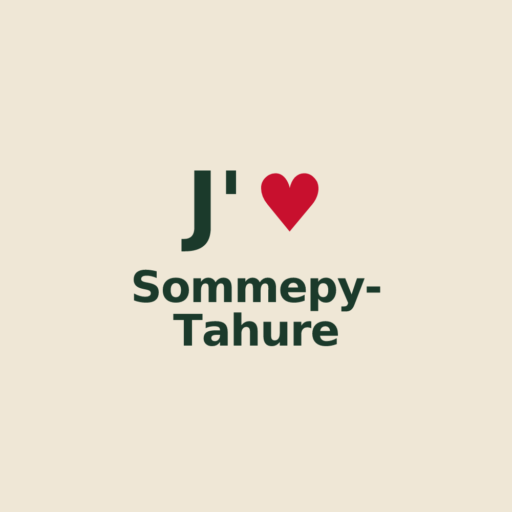Tote bag personnalisé Sommepy-Tahure — design J'aime Sommepy-Tahure