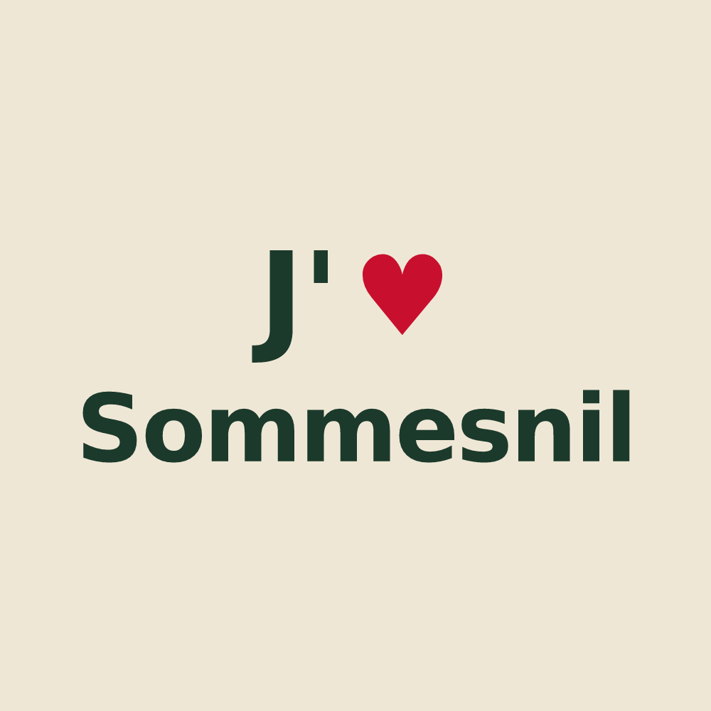 Tote bag personnalisé Sommesnil — design J'aime Sommesnil