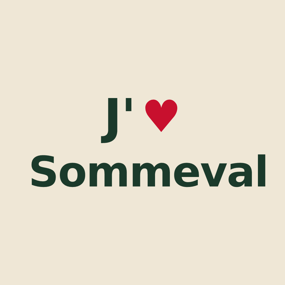 Tote bag personnalisé Sommeval — design J'aime Sommeval