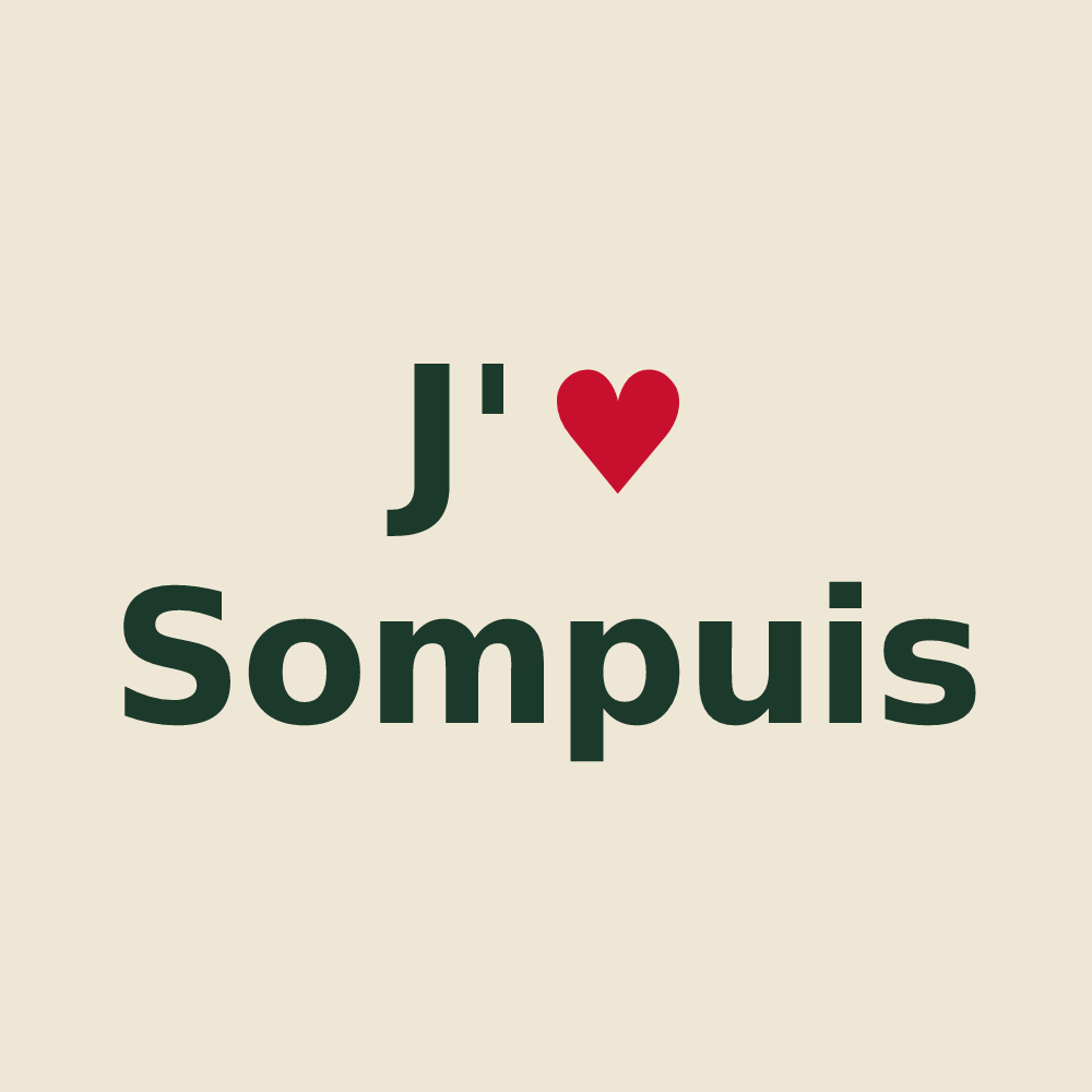 Tote bag personnalisé Sompuis — design J'aime Sompuis