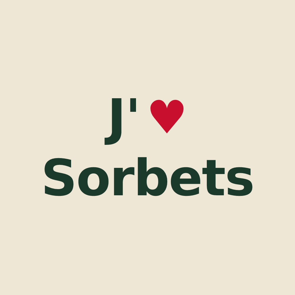 Tote bag personnalisé Sorbets — design J'aime Sorbets